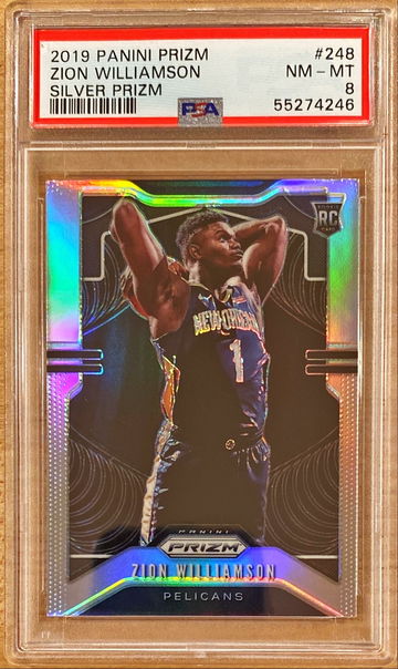 2019 Panini Prizm Zion Williamson Silver Prizm PSA 8