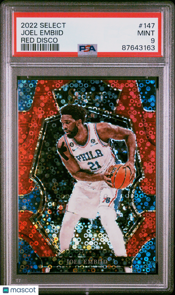 2022 Panini Select Joel Embiid #147 Red Disco PSA 9