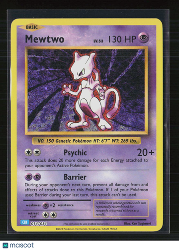 2023 Classic Collection Mewtwo Holo #14/34