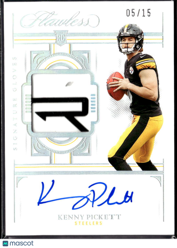2023 Panini Flawless Kenny Pickett #SG-KP /15 RC Signature Gloves Memorabilia