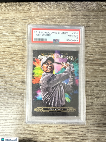 2018 Upper Deck Goodwin Champions Tiger Woods #120 PSA 10