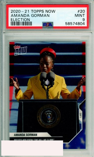 2020 TOPPS NOW AMANDA GORMAN #20 ELECTION INAUGURATION DAY PSA 9 MINT