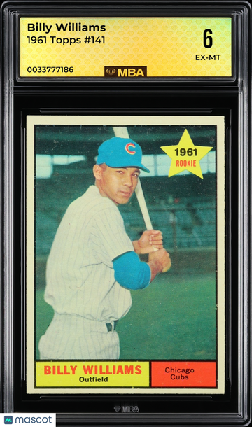 1961 Topps Billy Williams #141 RC MBA 6