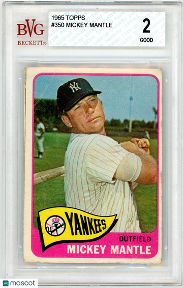 1965 Topps Mickey Mantle #350 BVG 2