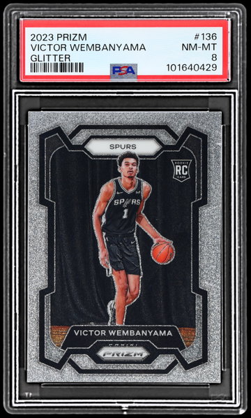 2023 Panini Prizm Victor Wembanyama Glitter Prizm PSA 8 RC