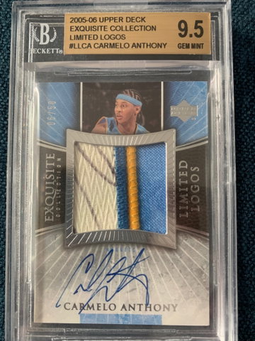 2005-06 Exquisite Collection Limited Logos Carmelo Anthony BGS 9.5
