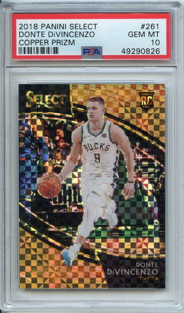 Donte Divincenzo Copper Prizm Courtside PSA 10