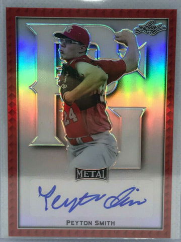 2020 Leaf Perfect Game Metal Proof Rainbow Red James Peyton Smith Auto 1/1
