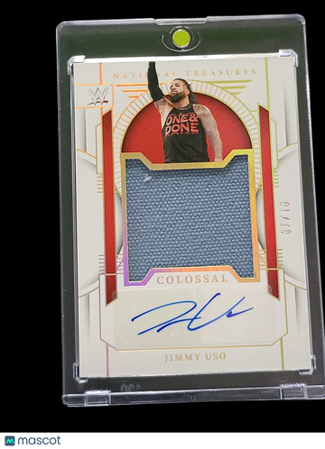 2024 Panini National Treasures WWE Jimmy Uso #CMS-JM2 /10 Ring Canvas Patch Colossal