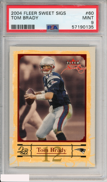 2004 FLEER SWEET SIGS TOM BRADY #60 NEW ENGLAND PATRIOTS PSA 9 MINT