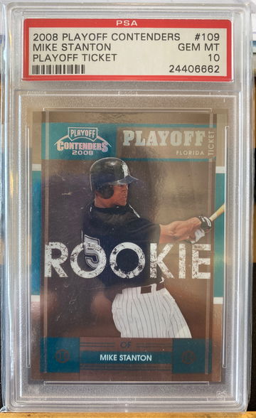 2008 Playoff Contenders Mike Stanton 21/199# PSA 10