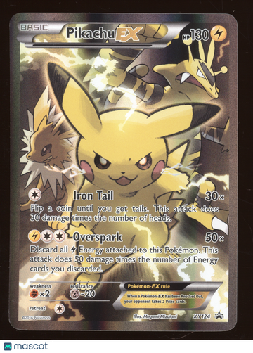 2016 XY Evolutions Pikachu EX Black Star Promo #XY124