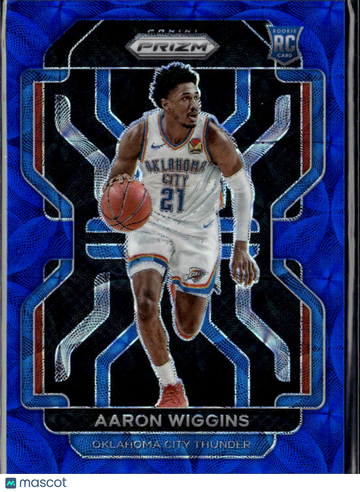 Aaron Wiggins 2021 Panini Prizm RC Blue Mojo /39 Oklahoma City Thunder