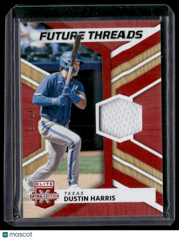 2022 Panini Elite Extra Edition Dustin Harris #FT-DH Future Threads Red SN,MEM
