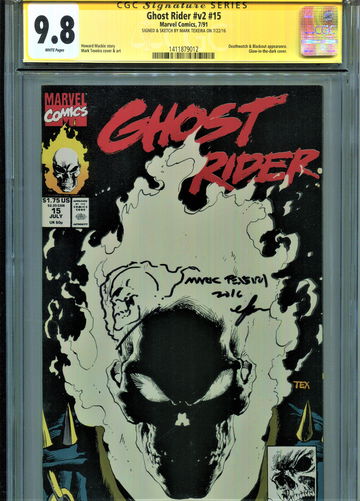 Ghost Rider #15 CGC 9.8 SS signed and sketch remark by Texiera  1st print