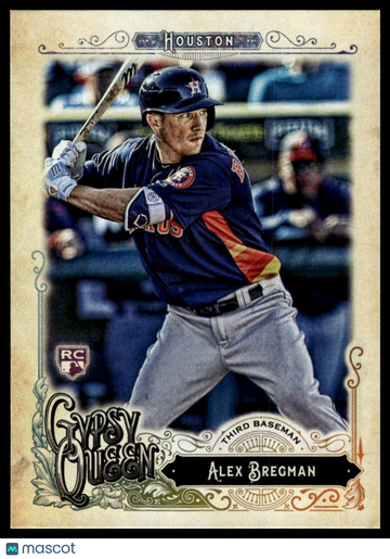 2017 Topps Gypsy Queen Alex Bregman #240 Gum Ad on Back RC