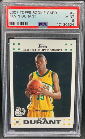 Kevin Durant 2007 Topps Rookie PSA 9