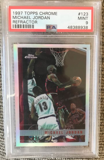 Michael Jordan 1997-98 Topps Chrome Refractor #123 PSA 9