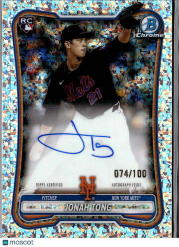 2024 Topps Bowman Chrome Jonah Tong #CRA-JT Atomic Refractor /100 RC