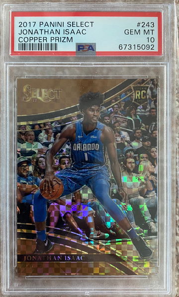 2017 Panini Select Jonathan Isaac Copper Prizm PSA 10