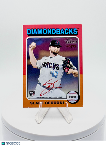2024 Topps Heritage Slade Cecconi #ROA-SCE Real One Autograph (RC)