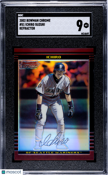2002 Bowman Chrome Ichiro Suzuki #51 Refractor SGC 9