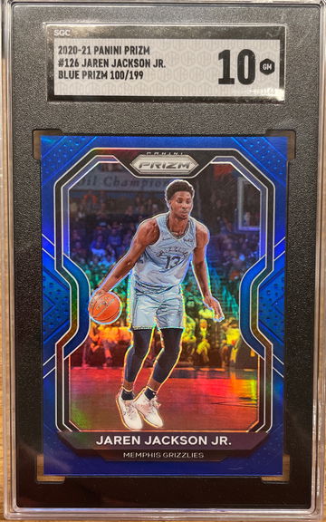 2020 Prizm Jaren Jackson Jr. Blue Prizm 100/199 SGC 10