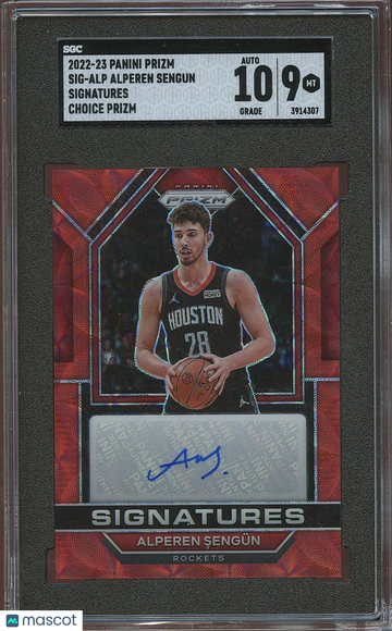 2022 Panini Prizm Alperen Sengun #SIG-ALP Sigs. Choice SGC 9 Panini Authentic Auto 10