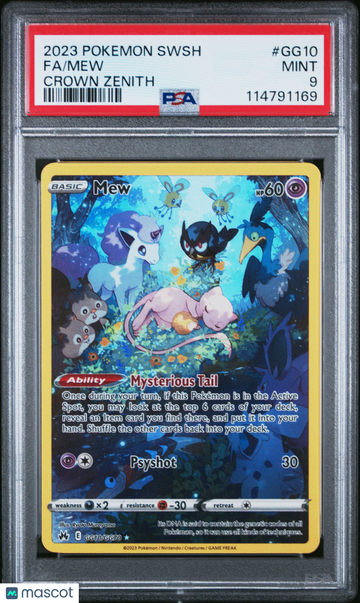 2023 Pokemon Sword And Shield Crown Zenith Mew Crown Zenith PSA 9 #GG10