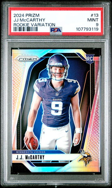 2024 Panini Prizm Rookie Variation JJ McCarthy #13 RC PSA 9