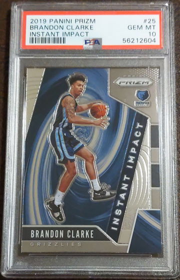 2019 Prizm, Instant Impact, #25, Brandon Clarke, PSA 10