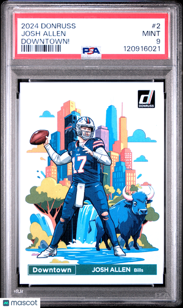 2024 Panini Donruss Downtown! Josh Allen #2 Downtown PSA 9