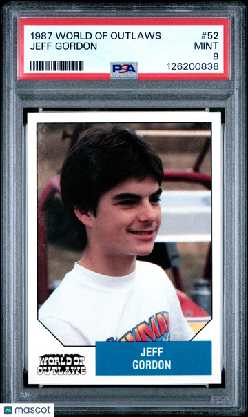 1987 World Of Outlaws Jeff Gordon #52 Rookie PSA 9