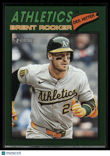 2026 Topps Heritage Brent Rooker #103 Dark Green