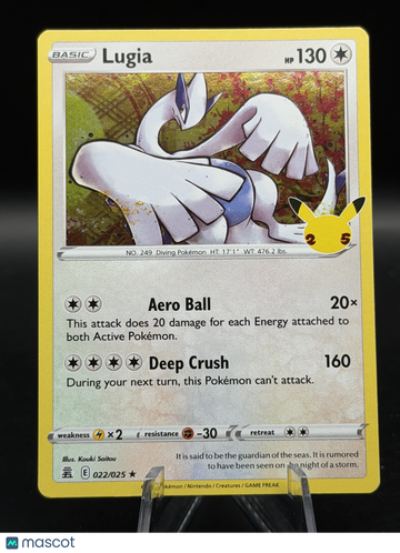 Pokemon 2021 Celebrations Lugia Holo Rare #22/25 - Near Mint or Better