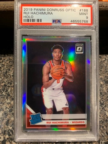 Psa 9 2019 Rui Hachimura Donruss optic Holo