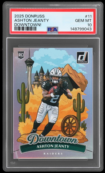 2025 Panini Donruss Ashton Jeanty Downtown PSA 10