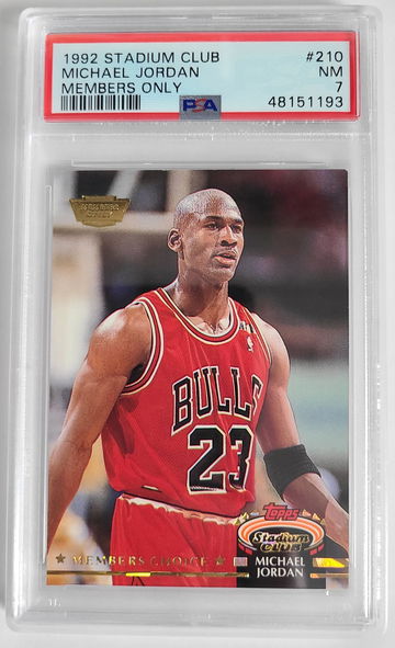 1992 Stadium Club Michael Jordan Members Only #210 SP PSA 7