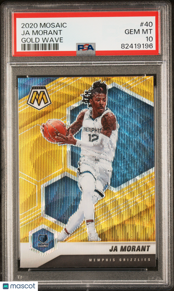 2020 Panini Mosaic Ja Morant #40 Gold Wave PSA 10