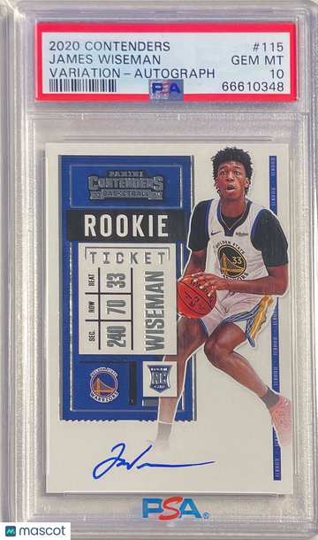 2020 Panini Contenders James Wiseman #115 Variation Autograph PSA 10