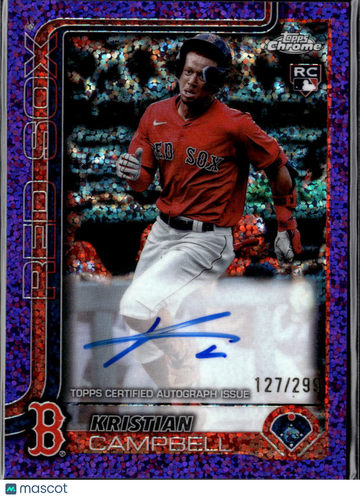 2025 Topps Chrome Kristian Campbell #RA-KC Purple Speckle Refractor /299 RC