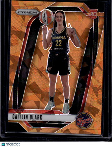 2024 Panini Prizm WNBA Caitlin Clark #145 Orange Mosaic RC