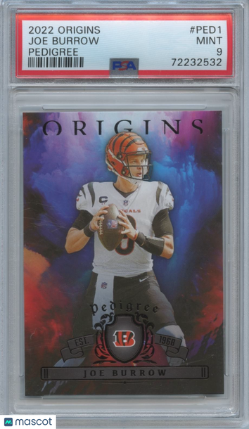 2022 Panini Origins Pedigree Joe Burrow #PED1 PSA 9