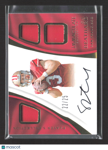 2017 Panini Immaculate Collection Player's Collection C.J. Beathard #PC-CJ /25 Jersey Patch