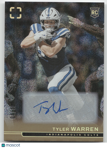 2025 Panini Photogenic Football Tyler Warren #128 Gold Rookie Autograph /10 RC