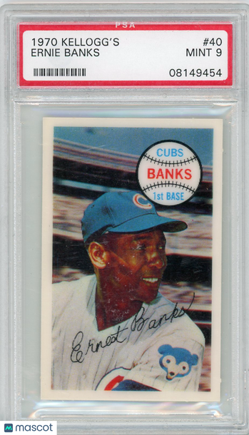 1970 Kellogg's Ernie Banks #40 PSA 9