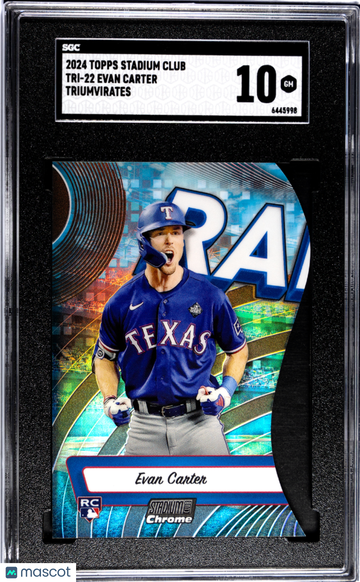 2024 Topps Stadium Club Evan Carter #TRI-22 Triumvirates SGC 10