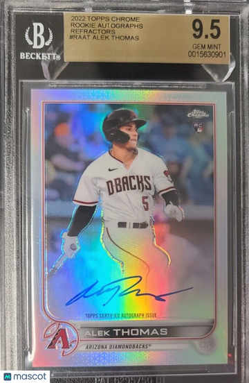 2022 Topps Chrome Rookie Autographs Refractors Alek Thomas #RA-AT Chrome Short Print Hologram Parallel/Variety Rookie BG