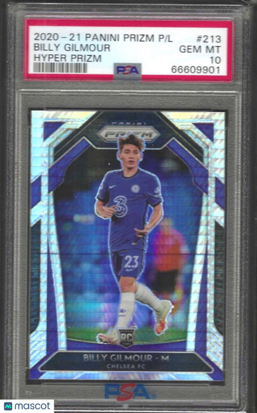 2020 Panini Prizm Premier League Billy Gilmour #213 Hyper PSA 10
