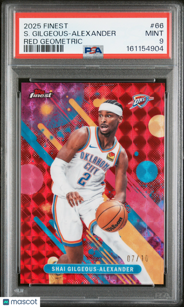 2025 Topps Finest S. Gilgeous-Alexander #66 Red Geometric 07/10 PSA 9